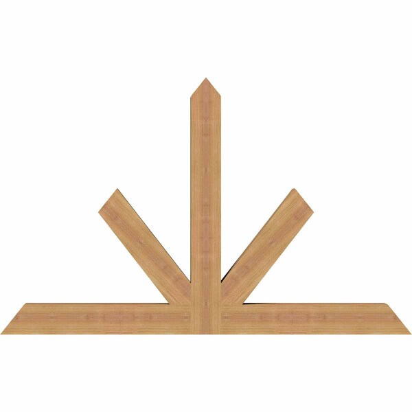 Ekena Millwork Saratoga Timber Gable Bracket, Western Red Cedar, 48"W x 30"H x 3 1/2"D x 3 1/2"F, 15/12 Pitch GBW048X30X0404SAR00SWR - main